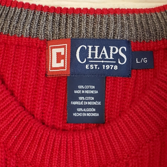 Chaps Men's Red Sweater - Picture 4 of 4